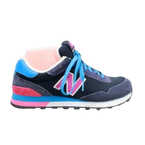 New Balance Shoes - New Balance 515 Blue Pink Leather Mesh Lace-up Sneaker Shoes Size 6.5